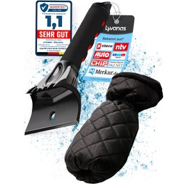 LYVANAS Ice Scraper Car with Glove Test Winner 2026* - "Ice Monster" Professional Windscreen Scraper Car Meets the "Best Ice Scraper Car Glove" - Top Efficiency Combined with 100% Comfort