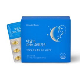 Vitamin House Mamance DHA Omega 3 30.66g 60 tablets 1 unit 60 tablets 1 unit / 비타민하우스 마망스 DHA 오메가3 30.66g 60정 1개 60정  1개