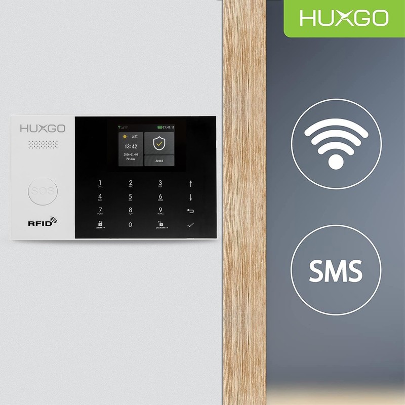 HUXGO® HXA005 Wireless Alarm System Set WiFi + GSM with