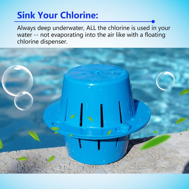 Upgraded Sinking and Floating Pool Cl Dispenser,Sinking Cl Dispenser for