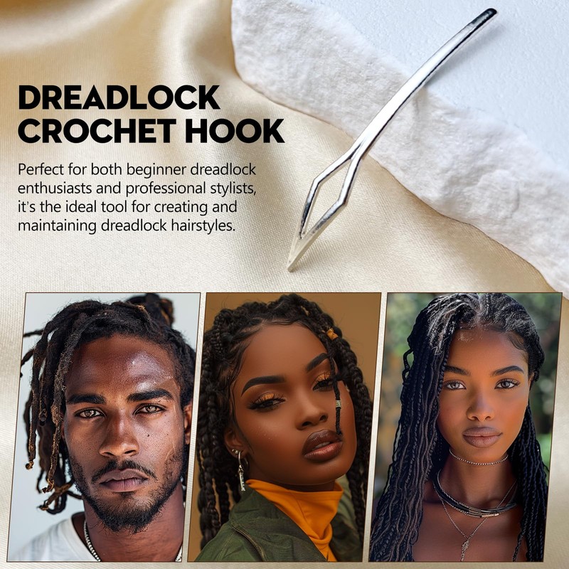 Crochet Hair Styling Tool, Curved Interlocking Tool, Precision Hair Maintenance