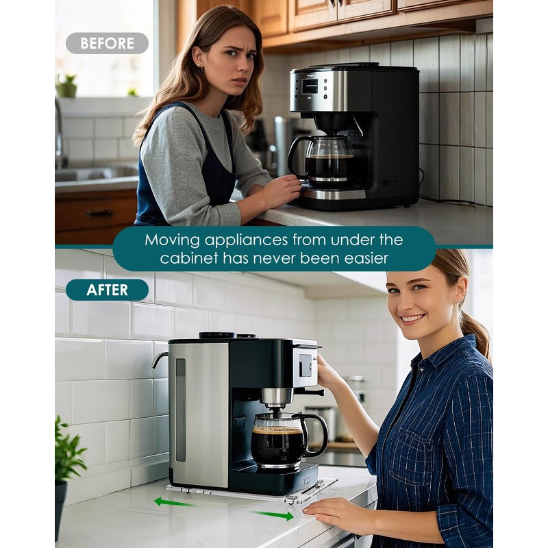 HAYVAN Acrylic Sliding Tray for Coffee Maker & Heavy Kitchen