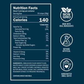 John Wm. Macy - Asiago & Cheddar CheeseCrisps - Hand Crafted, Non GMO, and Nothing Artificial - Made with Real Cheese - 4.5 oz. Cartons - 6 Pack