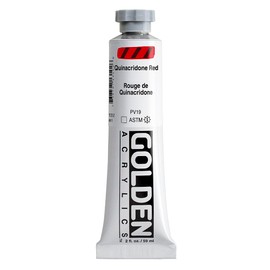Pro-Art Golden Heavy Body Acrylic Paint 2 oz-Quinacridone Red