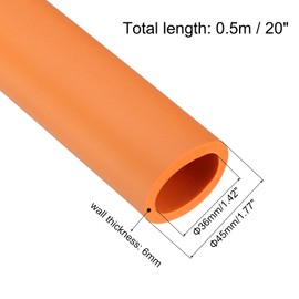 QUARKZMAN 45.7 cm Pipe Insulation Foam, Diameter 36 mm, Insulation Thickness 6 mm, Heating Pipe Cover for Fitness Equipment, Pipes, Handling (Orange)