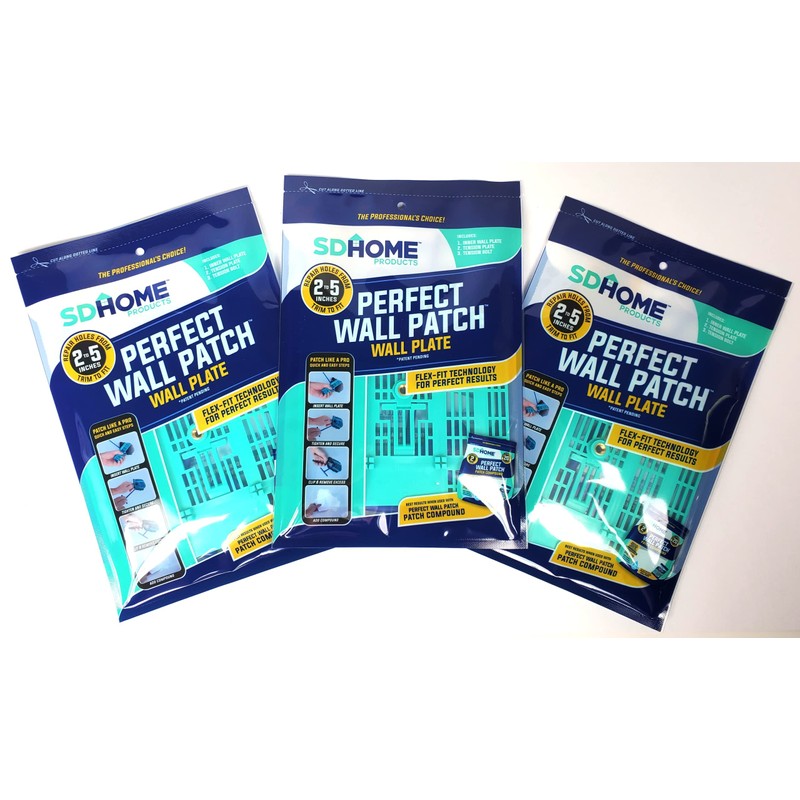 SDHome Perfect Wall Patch - Wall Plate 3-Pack - Repairs