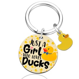 UVIBEW Duck Gifts For Girls Duck Keychain Duck Accessories For Women Friends Funny Gifts For Duck Lovers Cute Keychains Christmas Valentine's Day Small Gifts For Teenage Adult Girls