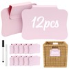 12PCS Basket Labels Clip On for Storage Bins, Removable &