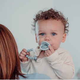 Comfy Cubs Pacifier Clips 2 Pack - 100% Food Grade Silicone Baby Pacifier Clips - CPSIA Certified, Lightweight and Flexible Baby Gifts - Sky Blue