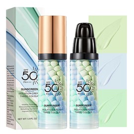 MrCuvaryas Prebase De Maquillaje Facial Con Spf 50, Correctora De Color, Hidratante, Para Rojeces, Resistente Al Agua, De Larga Duración Y Controla...
