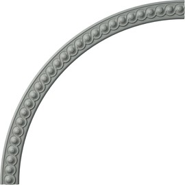Ekena Millwork CR65HI Hillsborough Running Coin Ceiling Ring (1/4 of complete circle), 64 1/2"OD x 58"ID x 3 1/4"W x 1"P