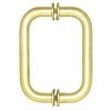 CRL 6" Satin Brass (BM Series) Tubular Back-To-Back Pull Handle