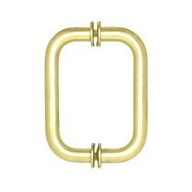 CRL 6" Satin Brass (BM Series) Tubular Back-To-Back Pull Handle