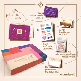 Vision Board Set | 162 Cards for Mindfulness & Positive Thinking | Achieve Goals in 2025 | Visualise the Life of Your Dreams | Gifts for Women, Best Friend, Sister, Girls' Night