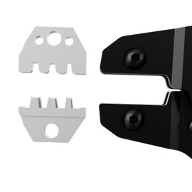 WEICON TOOLS Crimpzange MULTI, Presszange mit Wechselmagazin, Aderendhülsenzange-Set, Ratschen-Automatik, blau/rot