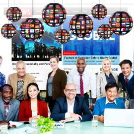 Hortsun 12 Pieces Flags of All Nations Paper Hanging Lanterns