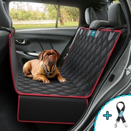 Duke & Dixie Dog Seat Cover Hammock for Back Seat Durable Waterproof Car Truck + Pet Seatbelt