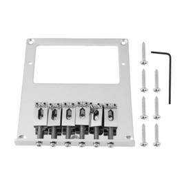 Briny River Guitar Bridge 101 * 89mm Compatible with Telecaster Guitar Silver Chrome