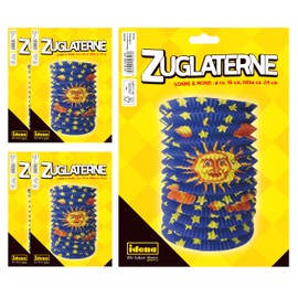 Idena 90124 – Lantern Sun & Moon, Pack of 5, 16 x 24 cm, Lantern, Paper Lantern, Train Lantern, St. Martin