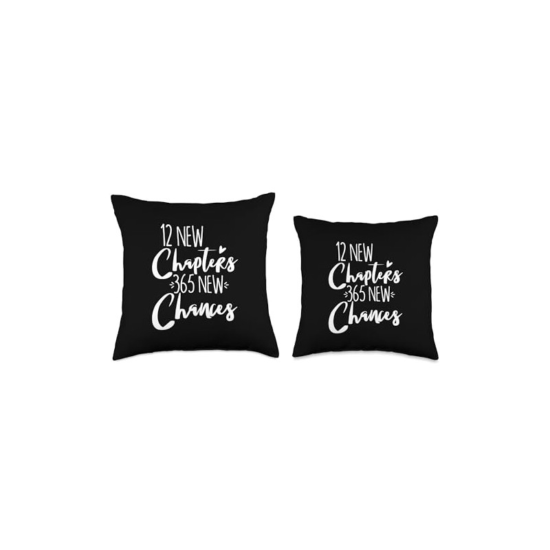 12 New Chapters 365 New Chances Throw Pillow