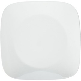 Corelle Corelle Square 10-1/4" Dinner Plate (Set of 6), Pure White,
