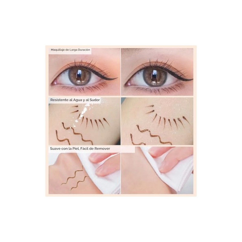 Erinde Delineadores Líquidos Para Cejas, Pincel Ultra Fino Preciso, #E03