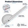180° Angle Finder for Woodworking – 14cm Adjustable Protractor Ruler