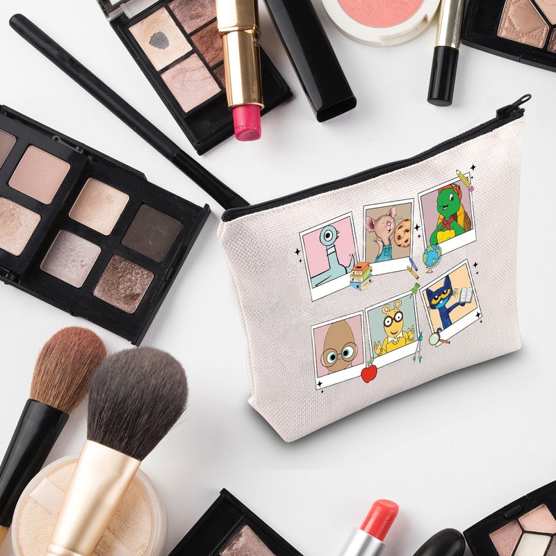 PYOUL Kindergarten Teacher Gift Read Ch-ildren's Book Makeup Bag Ch-ildren's