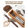 Rebee Vision Modern Farmhouse Mail Organizer with Drawer Organizer -