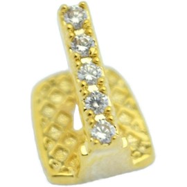 CZ Gap Grillz 14k Gold Plated Single Tooth Top or Bottom Teeth Single Hip Hop Grills