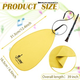 4 Pcs Clarinet Swab Cloth Clarinet Cleaner Cleaning Cloth Swab for Inside Tube Suitable Piccolo Flute Sax Saxophone(Mixed Color)