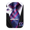 Hi-Tie Classic Mens Silk Ties Set 4 PCS Necktie Pocket