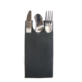 Sassafras Airlaid Paper Table Linens™ Pocket Napkins - Black