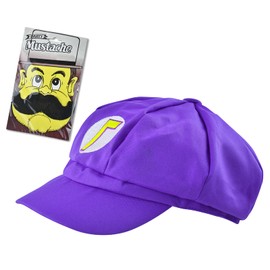 Cosplay octagonal cap transformation goods logo Waluigi hat purple (japan import) by No brand