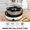 6 Cups Egg Poacher, Stainless Steel Stovetop Poached Egg Cooker,