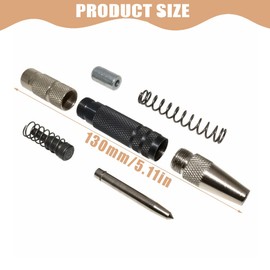 XUKZIMA 1 Pcs Automatic Center Punch, 5" Spring Loaded Center Punch Hole Marker Tool