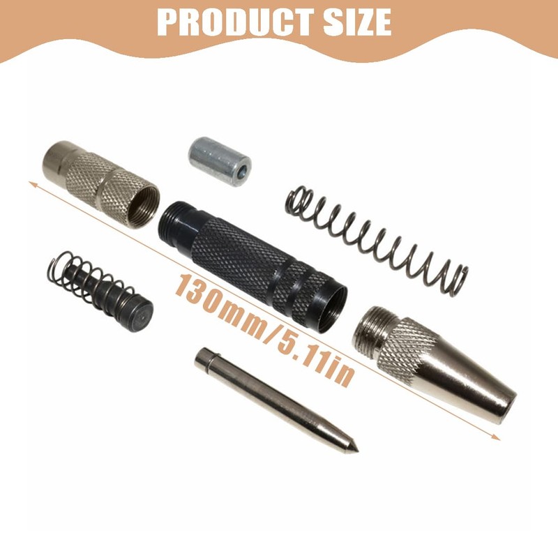 XUKZIMA 1 Pcs Automatic Center Punch, 5" Spring Loaded Center