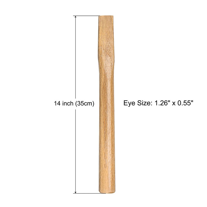 sourcing map 14 Inch Wood Replacement Handle Curved Replaceable Handle