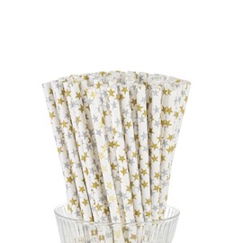 Paper Straws, 7.9 x 0.236 in, 200 Count, Food Grade, Biodegradable (200, White)