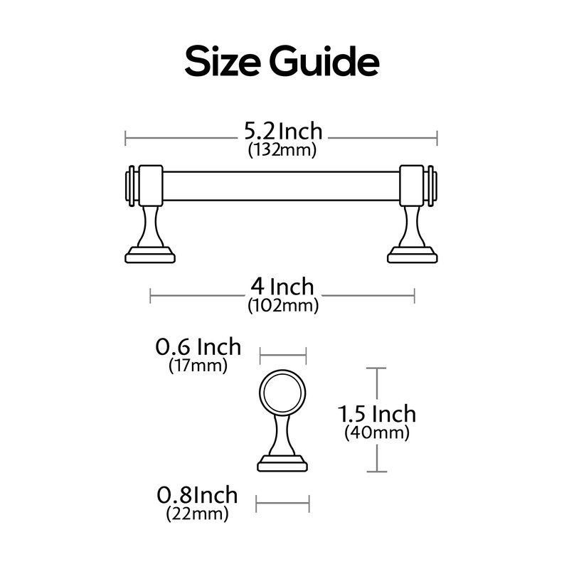 Alzassbg 10 Pack Polished Chrome Cabinet Pulls, 4 Inch(102mm) Hole