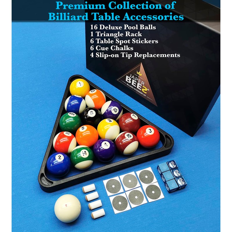 JAPER BEES Regulation Billiard Ball Set with Triangle