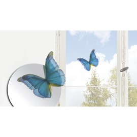 Plage 3D Charming Butterfly Stickers Decoration Transparent 7 Butterflies between 8 14 x 11 cm x 6.5 cm, Plastic, blue, 14 x 0.1 x 11 cm 7 Units