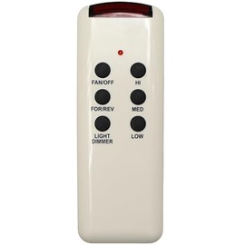 CHQ8BT7053T Ceiling Fan Remote 4 Dip Switches, 3 Speed + Off Position, Light Control W/Dimmer & Reversing Function