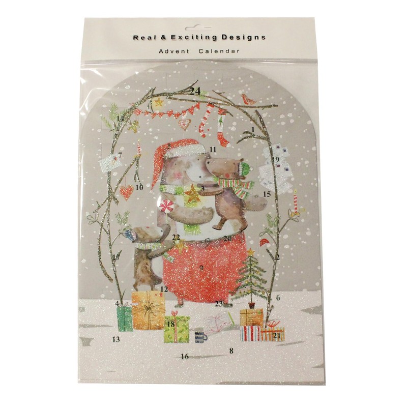 Traditional Christmas Advent Calendar with 24 Windows - Gingerbread Village