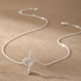 RIXERKOC 18K Gold Plated Paved Cubic Zirconia Crown Cross Pendant Necklace Cross Necklace with Crown for Women and Girls, Stainless Steel, Cubic Zirconia