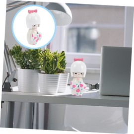 TOYANDONA Japanese Maiko Doll Traditional Japanese Kimono Kokeshi Doll Ornament Wooden Asian Geisha Collectible Figurine Statue for Office Home Party Table Decoration Japanese Doll Toy