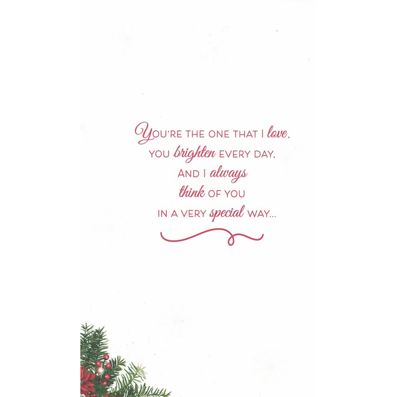 Christmas Card for Wife, Extra Large 8 Page Design, 12x8