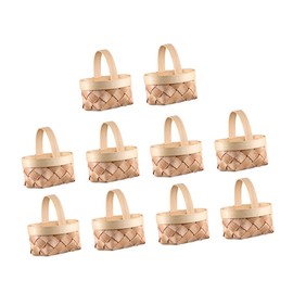 Parliky 10pcs Miniature Woven Baskets Farmhouse Mini Baskets Ideal for Wedding Decor Home Decor