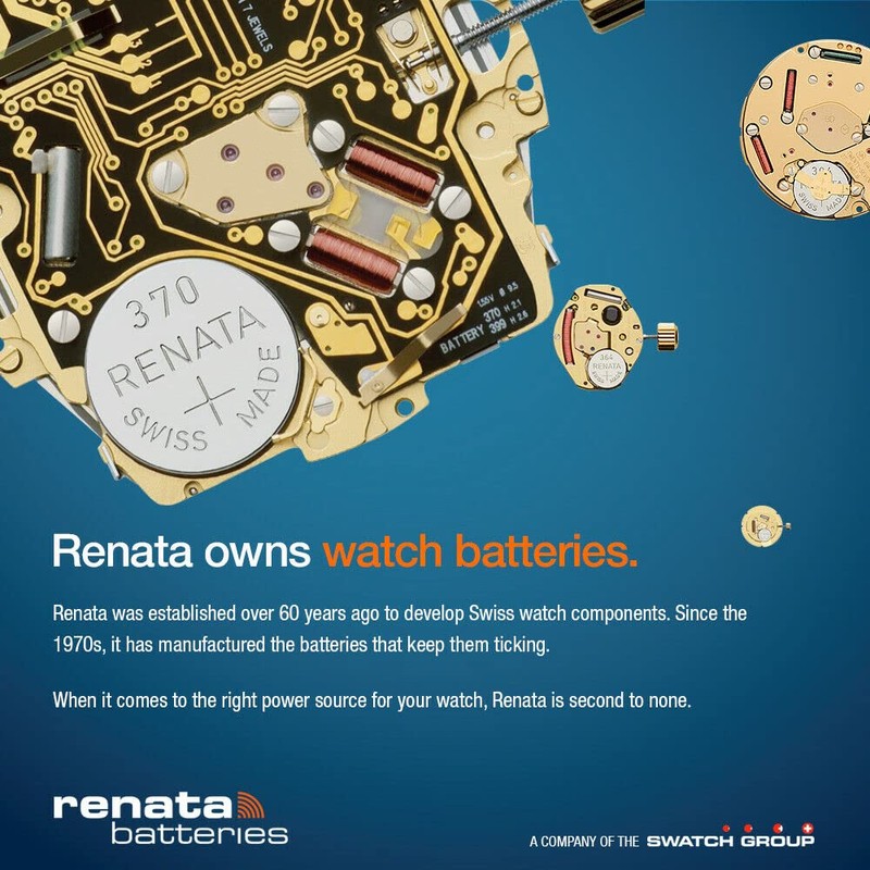 Renata 371 SR920SW Batteries - 1.55V Silver Oxide 371 Watch