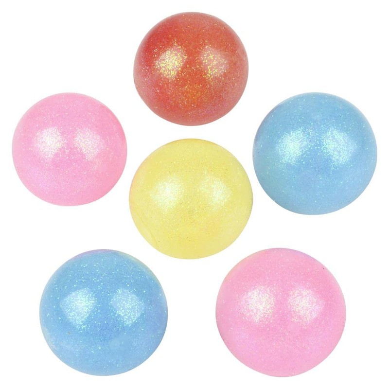 Rhode Island Novelty 1.6" Squish Sticky Glitter Orbs- 1 Card